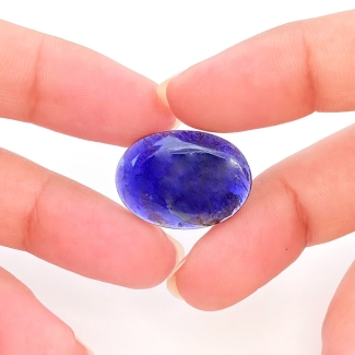 14.50 Carat Iolite 22x16mm Smooth Oval Shape A Grade Loose Cabochon - Total 1 Pc.