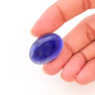 23.40 Carat Iolite 25x18mm Smooth Oval Shape A Grade Loose Cabochon - Total 1 Pc.