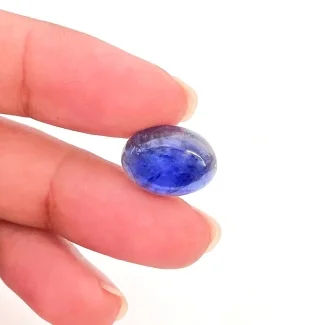 7 Carat Iolite 14x10mm Smooth Oval Shape A Grade Loose Cabochon - Total 1 Pc.