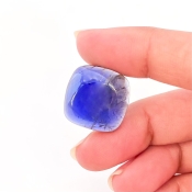 20.90 Carat Iolite 18mm Smooth Square Cushion Shape A Grade Loose Cabochon - Total 1 Pc.