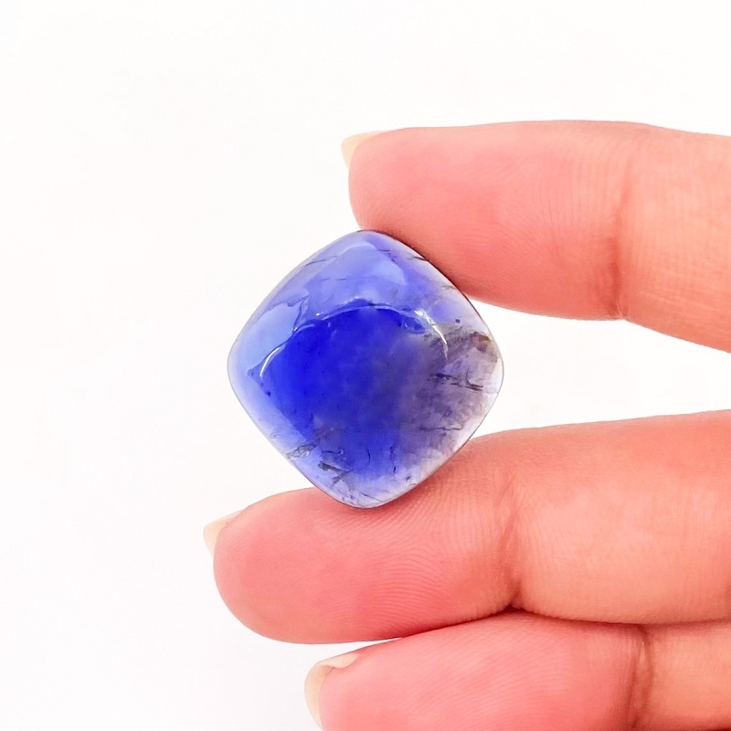 20.90 Carat Iolite 18mm Smooth Square Cushion Shape A Grade Loose Cabochon - Total 1 Pc.