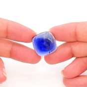 20.90 Carat Iolite 18mm Smooth Square Cushion Shape A Grade Loose Cabochon - Total 1 Pc.