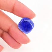 10.95 Carat Iolite 15mm Smooth Square Cushion Shape A Grade Loose Cabochon - Total 1 Pc.