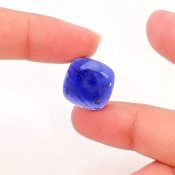 10.95 Carat Iolite 15mm Smooth Square Cushion Shape A Grade Loose Cabochon - Total 1 Pc.