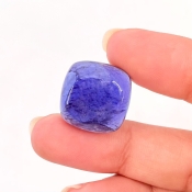 19.50 Carat Iolite 17mm Smooth Square Cushion Shape A Grade Loose Cabochon - Total 1 Pc.