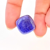 19.50 Carat Iolite 17mm Smooth Square Cushion Shape A Grade Loose Cabochon - Total 1 Pc.