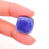 19.50 Carat Iolite 17mm Smooth Square Cushion Shape A Grade Loose Cabochon - Total 1 Pc.