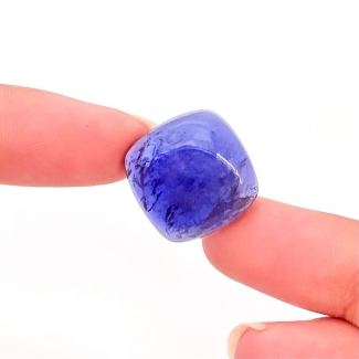 19.50 Carat Iolite 17mm Smooth Square Cushion Shape A Grade Loose Cabochon - Total 1 Pc.