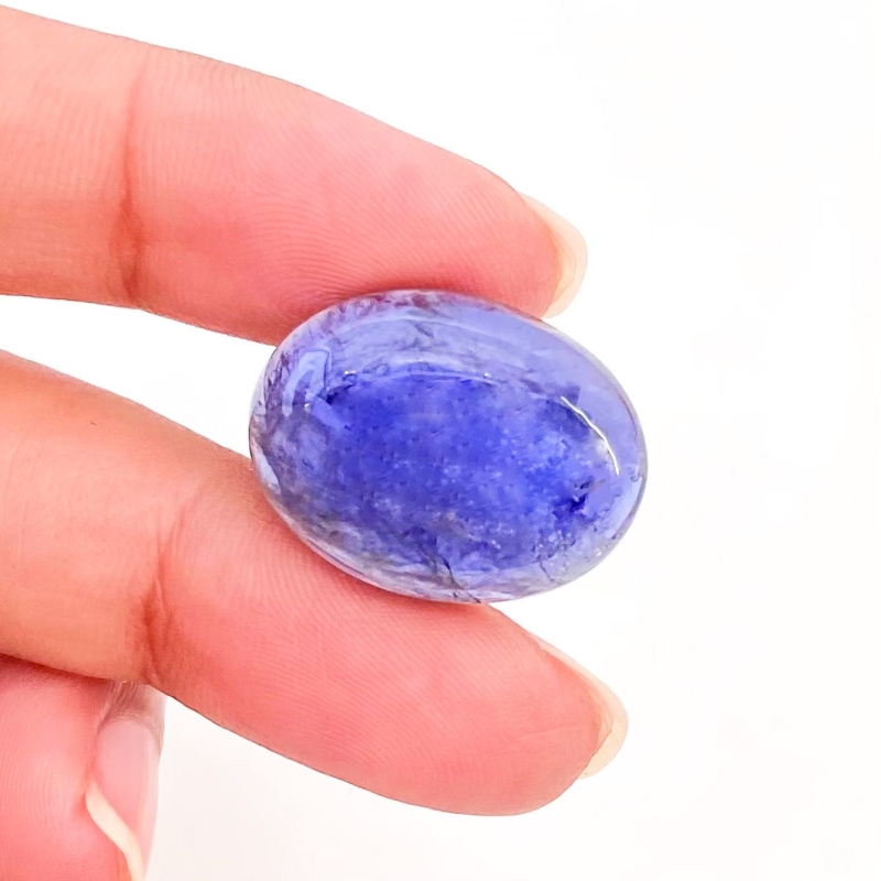 20.70 Carat Iolite 21x16mm Smooth Oval Shape A Grade Loose Cabochon - Total 1 Pc.