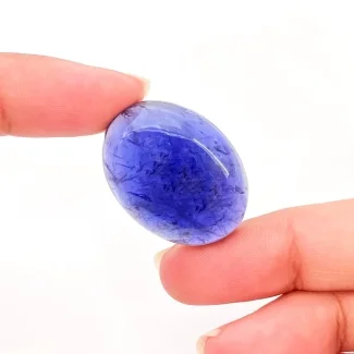 41.10 Carat Iolite 28x21mm Smooth Oval Shape A Grade Loose Cabochon - Total 1 Pc.