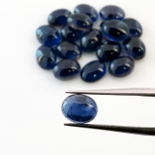 24.65 Carat Iolite 8x6mm Smooth Oval Shape A Grade Cabochons Parcel - Total 18 Pcs.