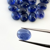 36.75 Carat Iolite 9x7mm Smooth Oval Shape A Grade Cabochons Parcel - Total 20 Pcs.