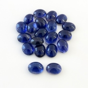 36.75 Carat Iolite 9x7mm Smooth Oval Shape A Grade Cabochons Parcel - Total 20 Pcs.