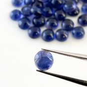 49.65 Cts. Iolite 7mm Smooth Round Shape A Grade Cabochons Parcel - Total 35 Pcs.