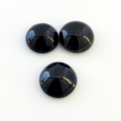 19.65 Carat Iolite 12-13mm Smooth Round Shape A Grade Cabochons Parcel - Total 3 Pcs.