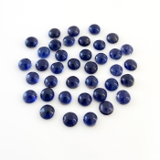 45 Carat Iolite 7mm Smooth Round Shape A Grade Cabochons Parcel - Total 38 Pcs.