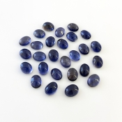 48.40 Carat Iolite 9x7mm Smooth Oval Shape A Grade Cabochons Parcel - Total 27 Pcs.