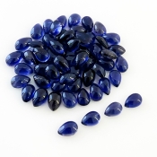 27.05 Carat Iolite 6x4mm Smooth Pear Shape A Grade Cabochons Parcel - Total 60 Pcs.