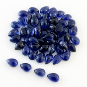 27.05 Carat Iolite 6x4mm Smooth Pear Shape A Grade Cabochons Parcel - Total 60 Pcs.