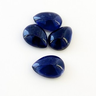 Iolite Smooth Pear Shape A Grade Cabochon Parcel - 14x10mm - 4 Pc. - 18.40 Cts.