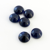 20.10 Carat Iolite 10mm Smooth Round Shape A Grade Cabochons Parcel - Total 6 Pcs.