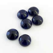 20.10 Carat Iolite 10mm Smooth Round Shape A Grade Cabochons Parcel - Total 6 Pcs.