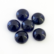 20.10 Carat Iolite 10mm Smooth Round Shape A Grade Cabochons Parcel - Total 6 Pcs.