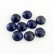 26 Carat Iolite 10mm Smooth Round Shape A Grade Cabochons Parcel - Total 9 Pcs.