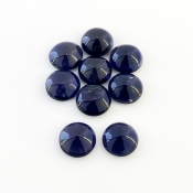 26 Carat Iolite 10mm Smooth Round Shape A Grade Cabochons Parcel - Total 9 Pcs.