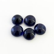 17.10 Carat Iolite 10mm Smooth Round Shape A Grade Cabochons Parcel - Total 5 Pcs.