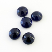 17.10 Carat Iolite 10mm Smooth Round Shape A Grade Cabochons Parcel - Total 5 Pcs.