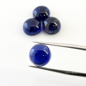 19.20 Carat Iolite 10mm Smooth Round Shape A Grade Cabochons Parcel - Total 4 Pcs.