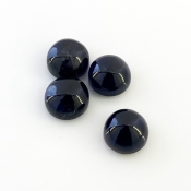 18.40 Carat Iolite 10mm Smooth Round Shape A Grade Cabochons Parcel - Total 4 Pcs.