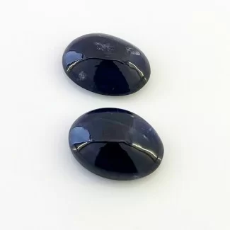 Iolite Smooth Oval Shape A Grade Matched Cabochon Pair - 18x13mm - 2 Pc. - 19.80 Carat