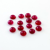 14.70 Cts. Ruby 5.5mm Smooth Round Shape AA Grade Cabochons Parcel - Total 14 Pcs.