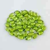 38.30 Carat Peridot 8x4mm Smooth Marquise Shape AAA Grade Cabochons Parcel - Total 52 Pcs.