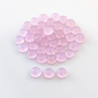 28 Cts. Pink Chalcedony 5-5.5mm Smooth Round Shape AAA Grade Cabochons Parcel - Total 40 Pcs.