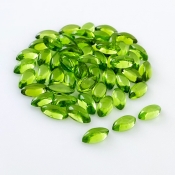 44.20 Carat Peridot 8x4mm Smooth Marquise Shape AAA Grade Cabochons Parcel - Total 55 Pcs.