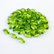 44.20 Carat Peridot 8x4mm Smooth Marquise Shape AAA Grade Cabochons Parcel - Total 55 Pcs.
