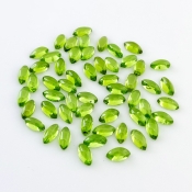 44.20 Carat Peridot 8x4mm Smooth Marquise Shape AAA Grade Cabochons Parcel - Total 55 Pcs.