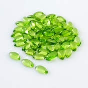 46.10 Carat Peridot 8x4mm Smooth Marquise Shape AAA Grade Cabochons Parcel - Total 63 Pcs.