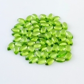 46.10 Carat Peridot 8x4mm Smooth Marquise Shape AAA Grade Cabochons Parcel - Total 63 Pcs.