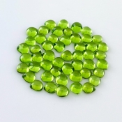 49.30 Carat Peridot 6mm Smooth Heart Shape AAA Grade Cabochons Parcel - Total 50 Pcs.