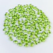 65 Carat Peridot 6x4mm Smooth Pear Shape AAA Grade Cabochons Parcel - Total 130 Pcs.