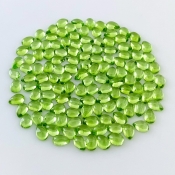 65 Carat Peridot 6x4mm Smooth Pear Shape AAA Grade Cabochons Parcel - Total 130 Pcs.