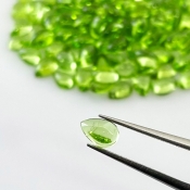 60.90 Carat Peridot 6x4mm Smooth Pear Shape AAA Grade Cabochons Parcel - Total 108 Pcs.