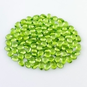 60.90 Carat Peridot 6x4mm Smooth Pear Shape AAA Grade Cabochons Parcel - Total 108 Pcs.