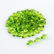 42.55 Carat Peridot 6x4mm Smooth Pear Shape AAA Grade Cabochons Parcel - Total 67 Pcs.