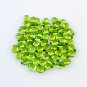 42.55 Carat Peridot 6x4mm Smooth Pear Shape AAA Grade Cabochons Parcel - Total 67 Pcs.