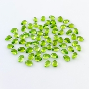 42.55 Carat Peridot 6x4mm Smooth Pear Shape AAA Grade Cabochons Parcel - Total 67 Pcs.